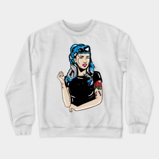 Rockabilly Rebel Girl Crewneck Sweatshirt